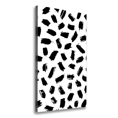 Wall art canvas large Black and white spots