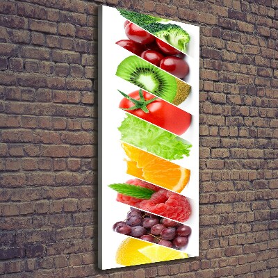 Large canvas wall art Vegetables and fruits