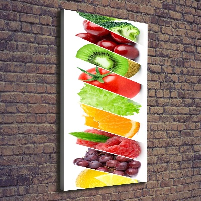 Large canvas wall art Vegetables and fruits