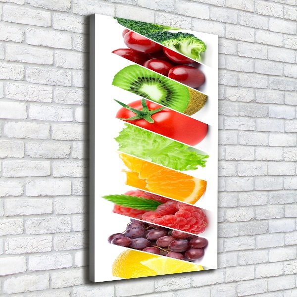 Large canvas wall art Vegetables and fruits