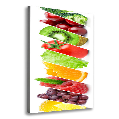 Large canvas wall art Vegetables and fruits