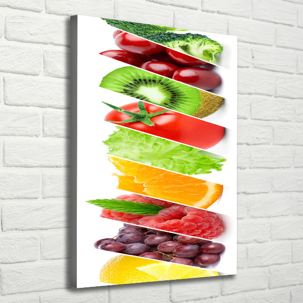 Large canvas wall art Vegetables and fruits