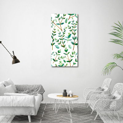 Wall art canvas large Eucalyptus branches