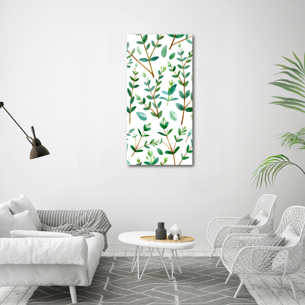 Wall art canvas large Eucalyptus branches