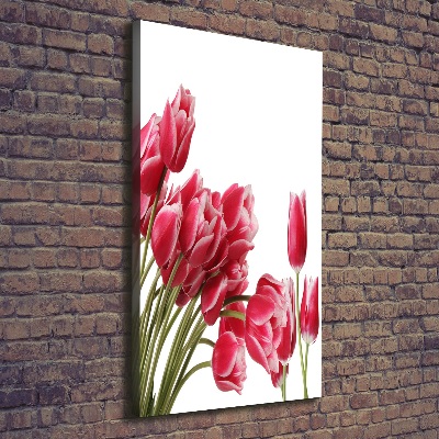 Canvas wall art Red tulips