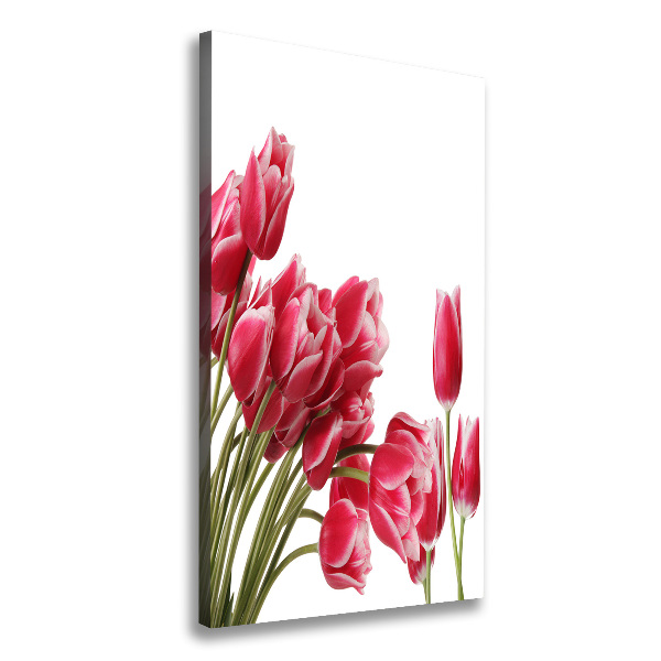 Canvas wall art Red tulips