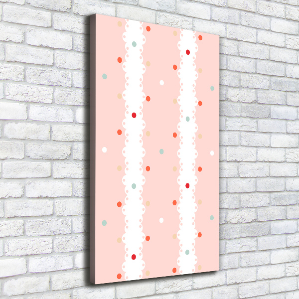 Canvas wall art Colorful dots background