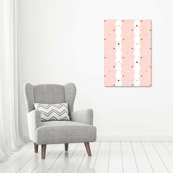 Canvas wall art Colorful dots background