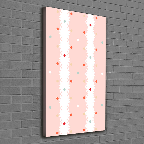 Canvas wall art Colorful dots background