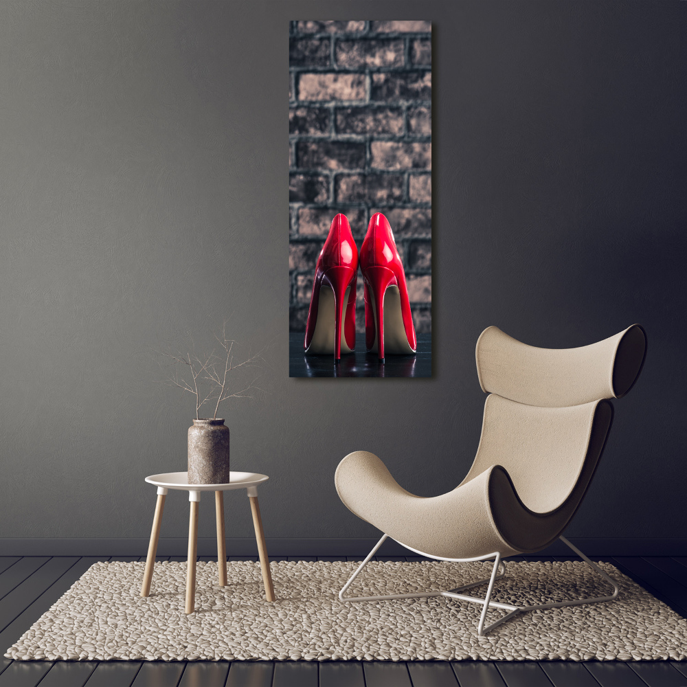 Wall art canvas large Red heels