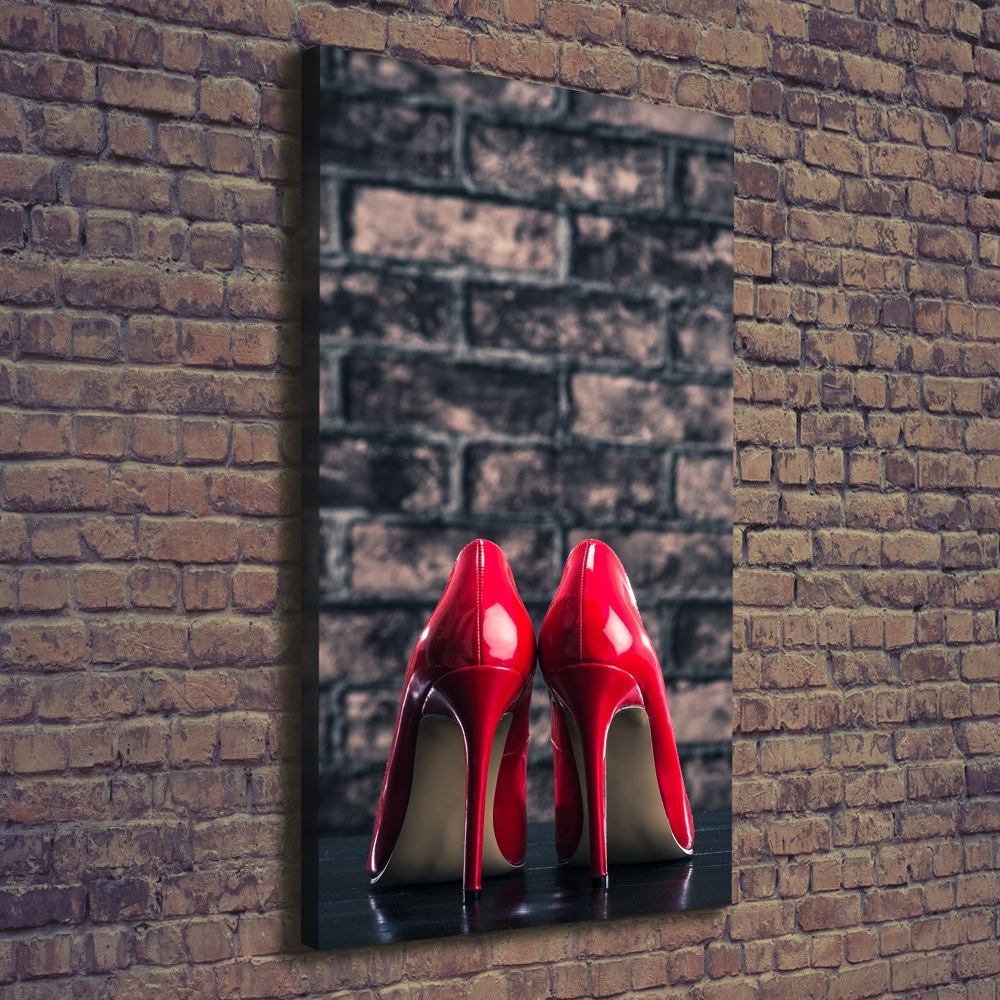 Wall art canvas large Red heels