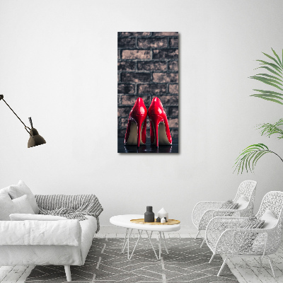 Wall art canvas large Red heels