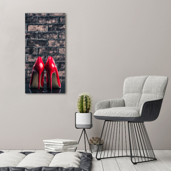 Wall art canvas large Red heels