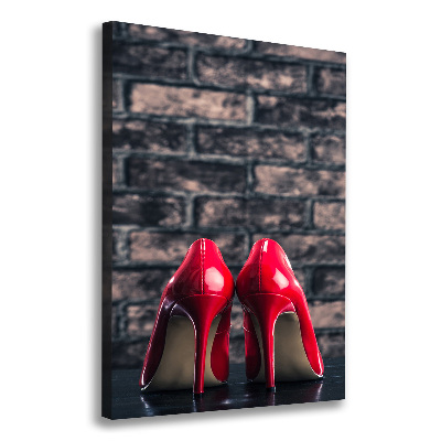 Wall art canvas large Red heels