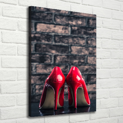 Wall art canvas large Red heels