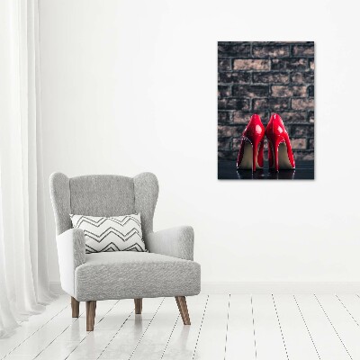 Wall art canvas large Red heels