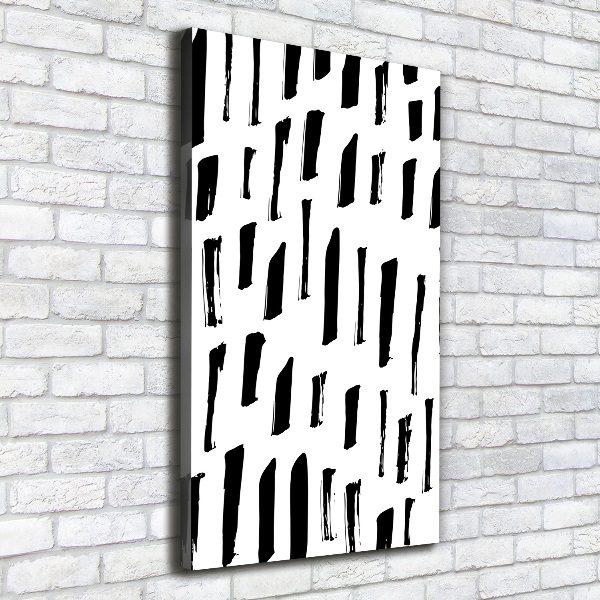 Canvas wall art Black and white spots