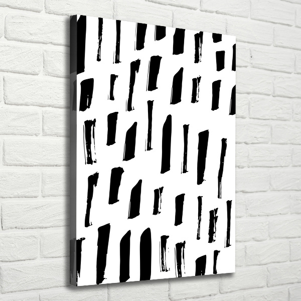 Canvas wall art Black and white spots