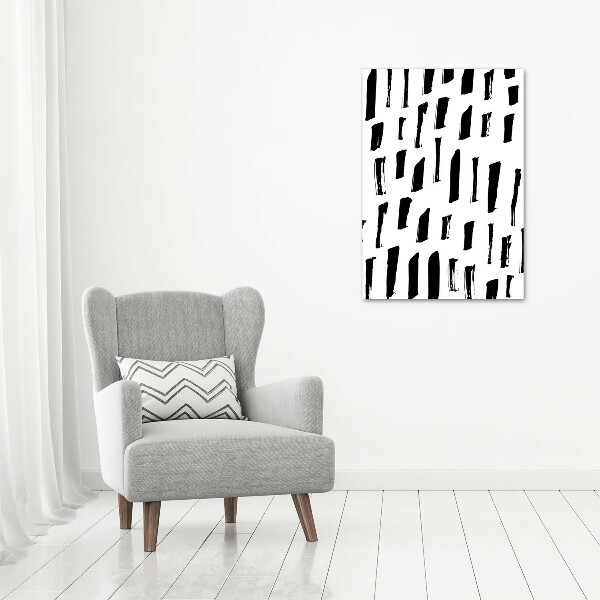 Canvas wall art Black and white spots