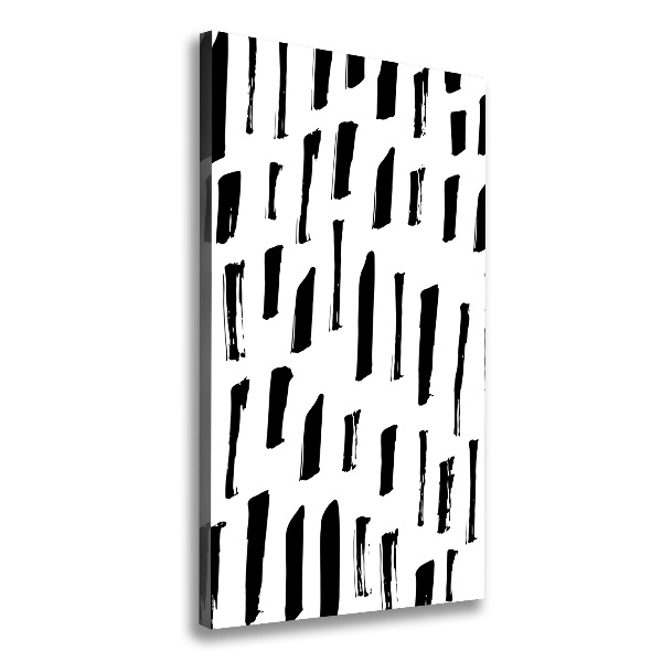 Canvas wall art Black and white spots