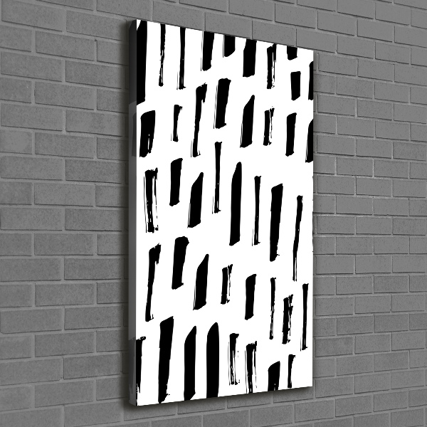 Canvas wall art Black and white spots