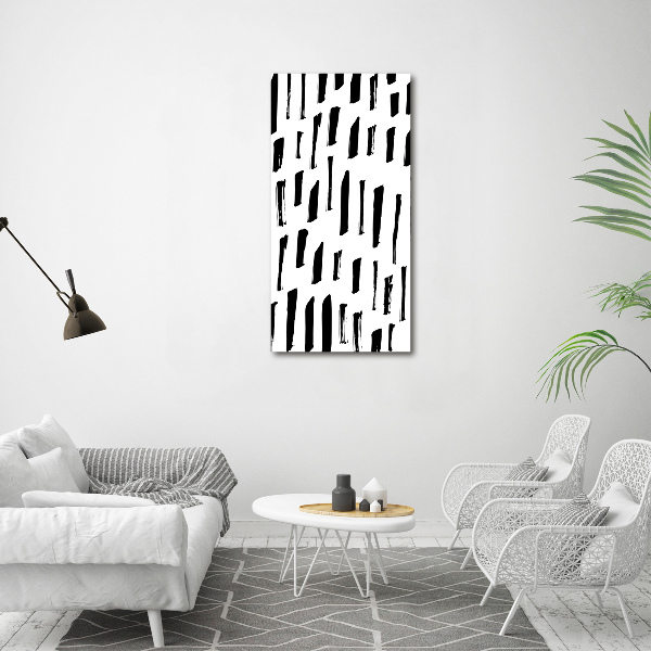 Canvas wall art Black and white spots