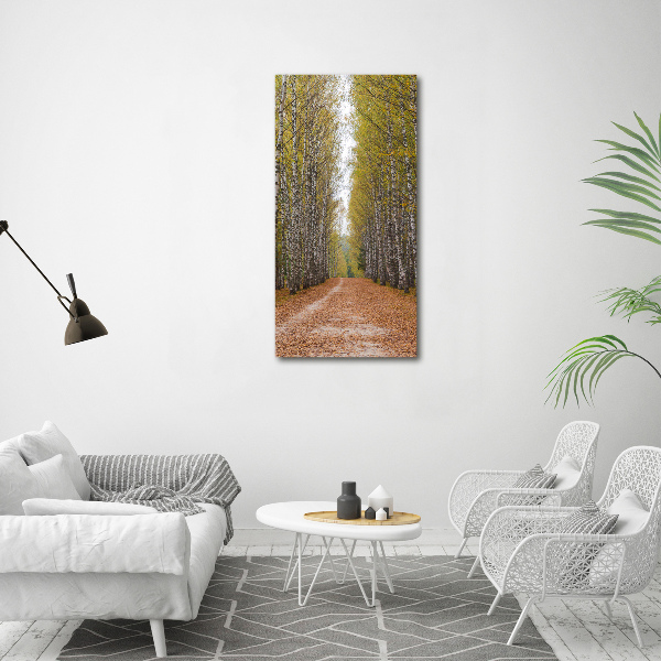 Wall art canvas large Birch forest