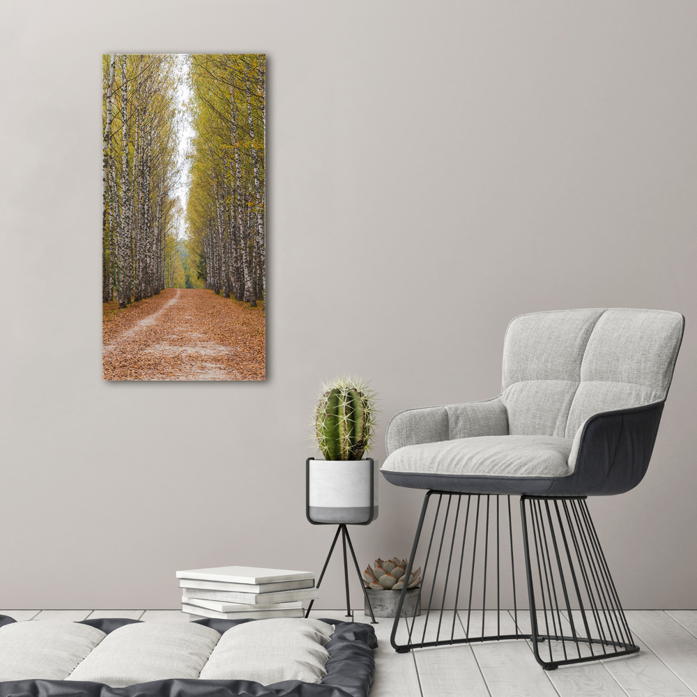 Wall art canvas large Birch forest