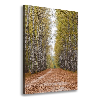 Wall art canvas large Birch forest