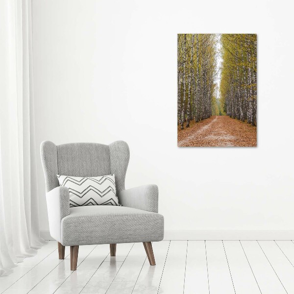 Wall art canvas large Birch forest