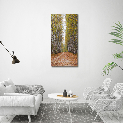 Wall art canvas large Birch forest