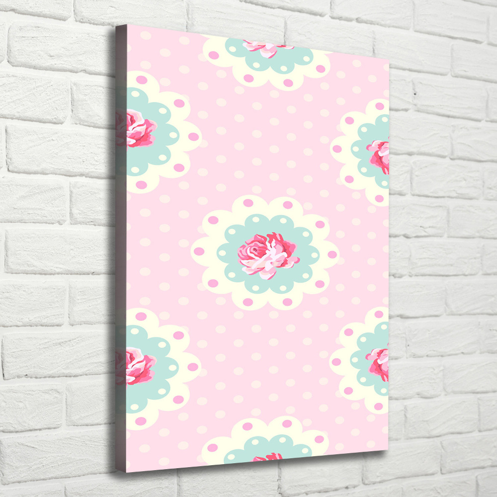 Wall art canvas large Roses