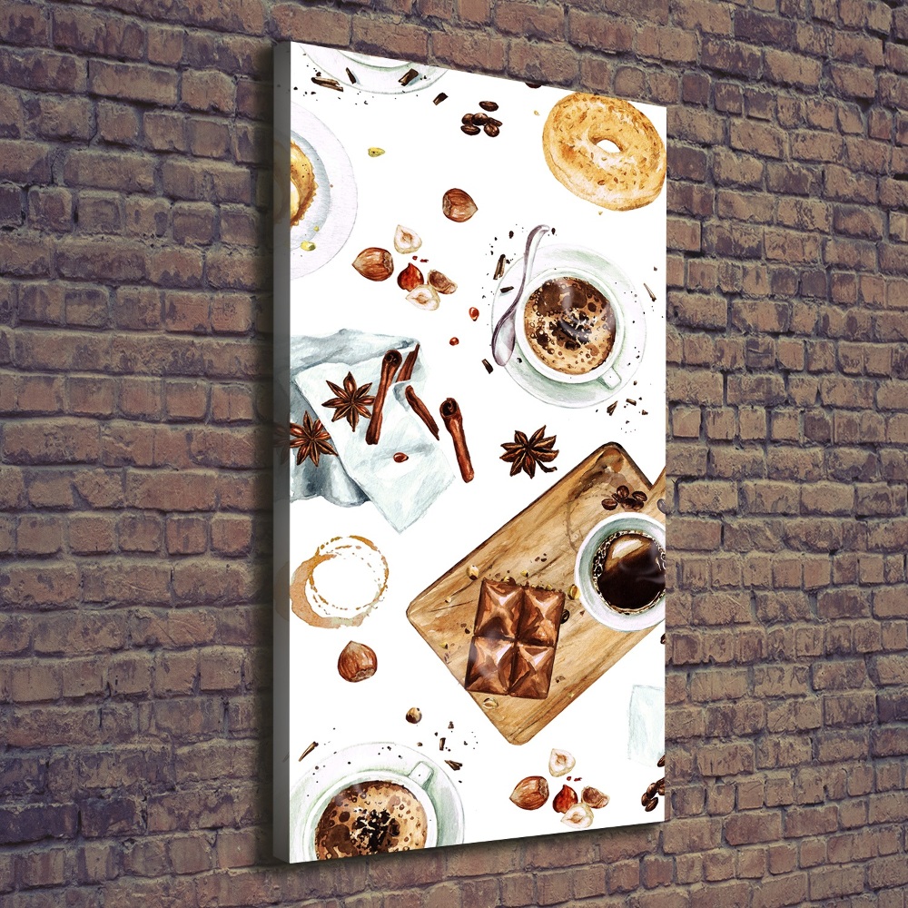 Wall art canvas large Breakfast