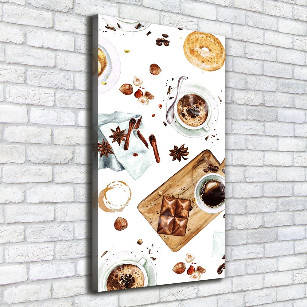 Wall art canvas large Breakfast