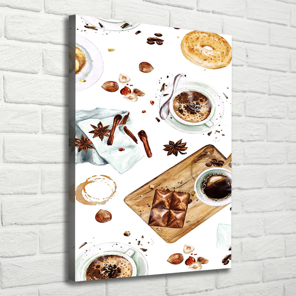 Wall art canvas large Breakfast