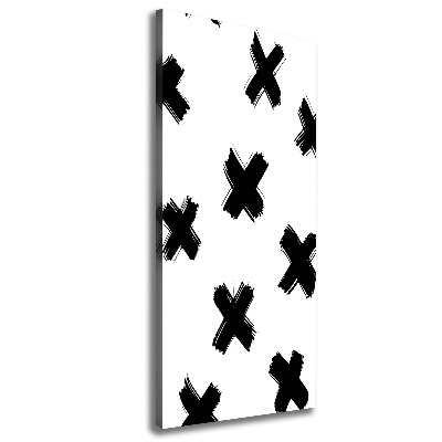 Canvas wall art Black and white spots