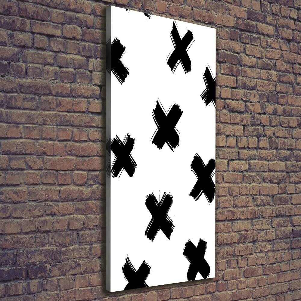 Canvas wall art Black and white spots