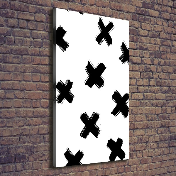 Canvas wall art Black and white spots