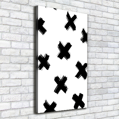 Canvas wall art Black and white spots