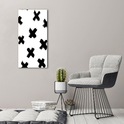 Canvas wall art Black and white spots