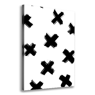 Canvas wall art Black and white spots