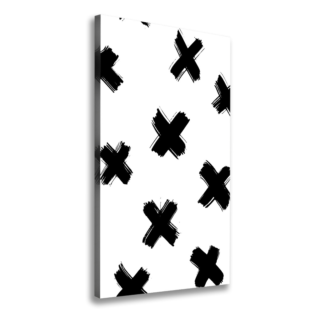 Canvas wall art Black and white spots