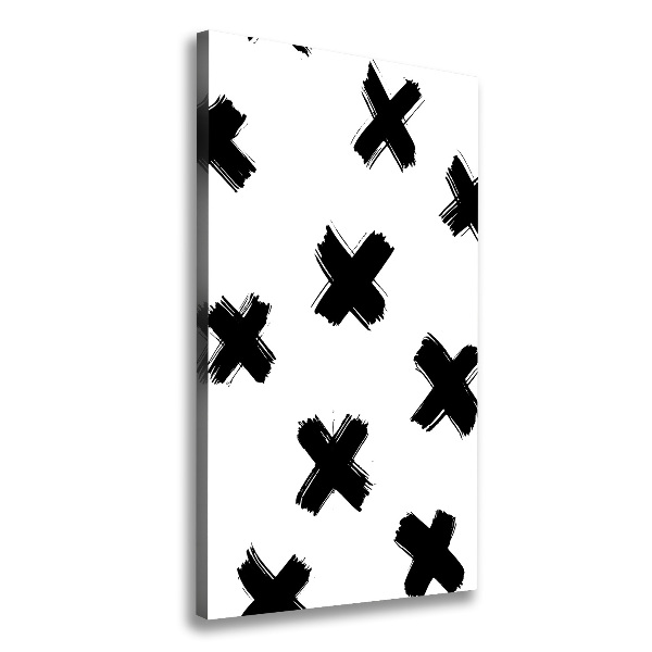 Canvas wall art Black and white spots