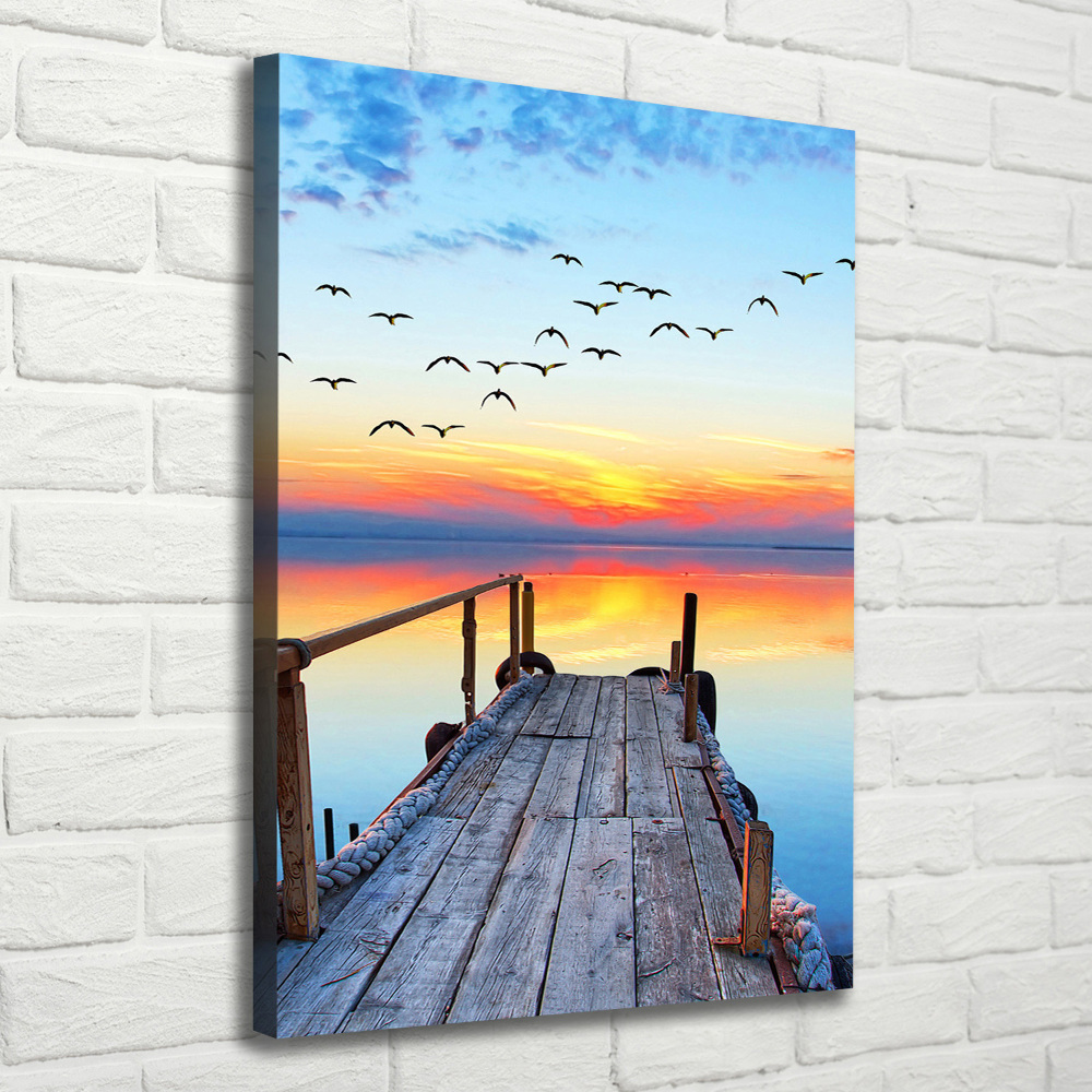 Canvas wall art Wooden pier