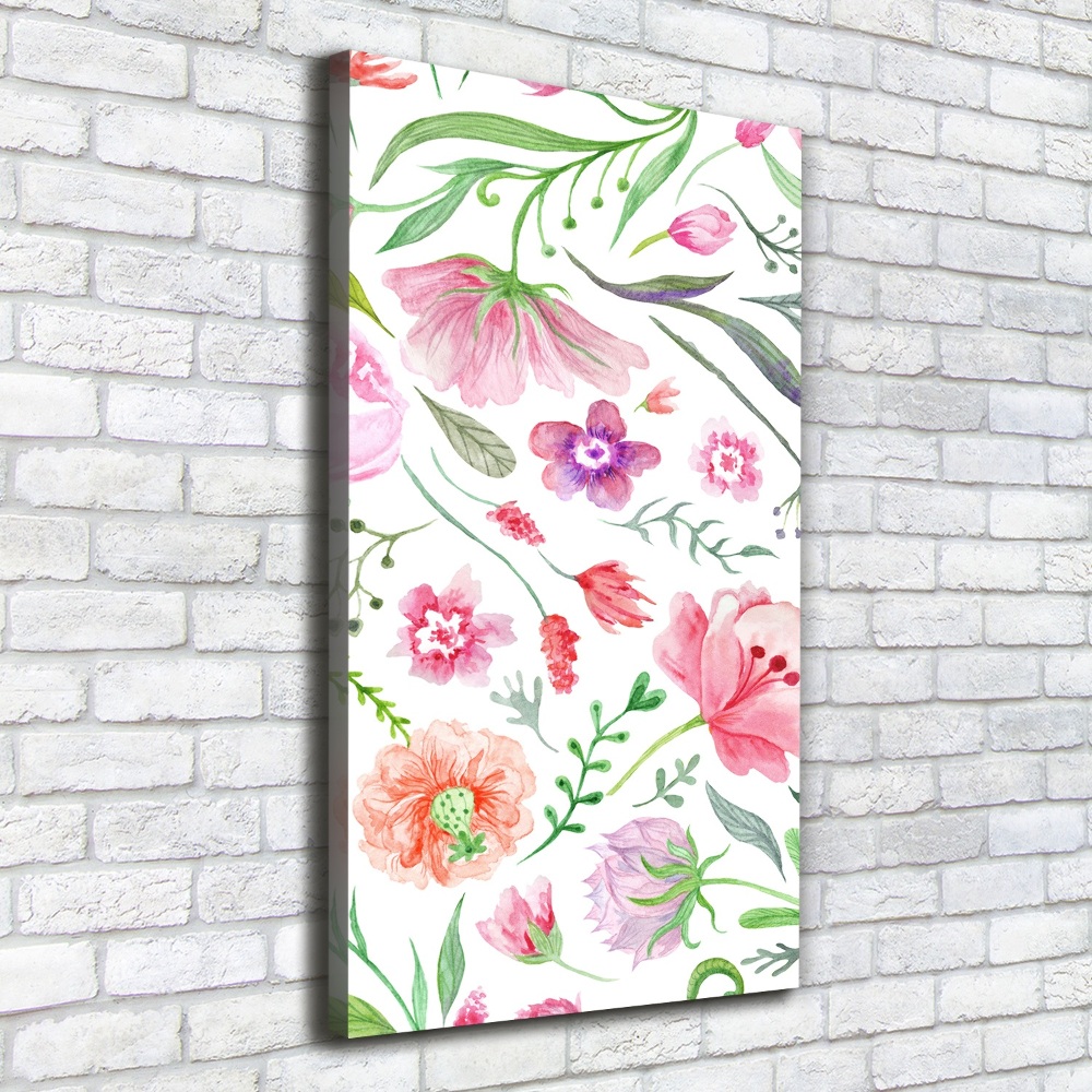 Wall art canvas Field flowers