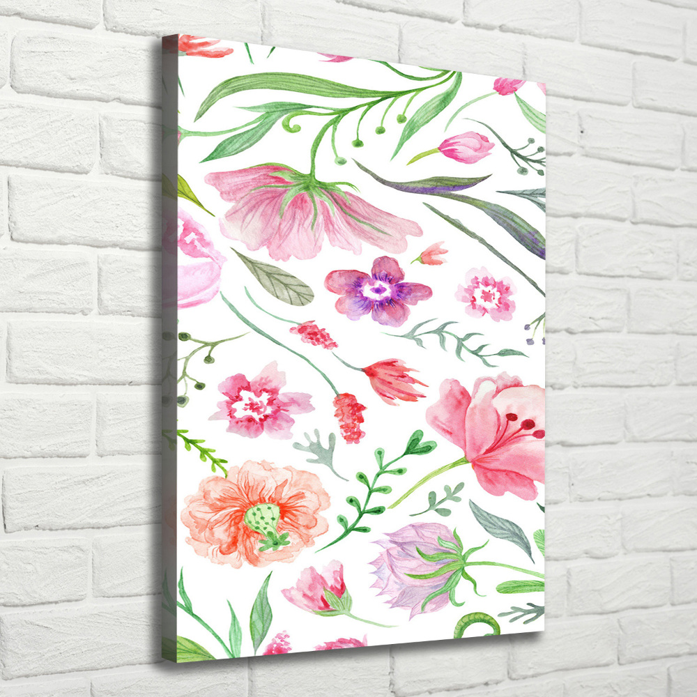 Wall art canvas Field flowers