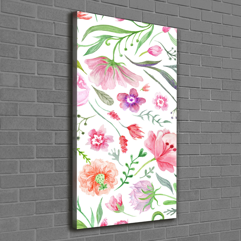 Wall art canvas Field flowers