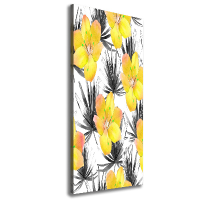 Picture canvas print Tropical flowers