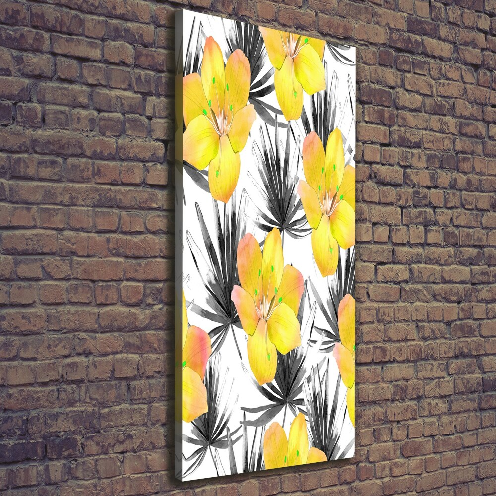 Picture canvas print Tropical flowers