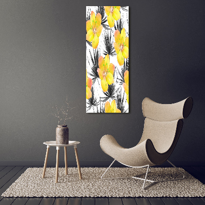 Picture canvas print Tropical flowers